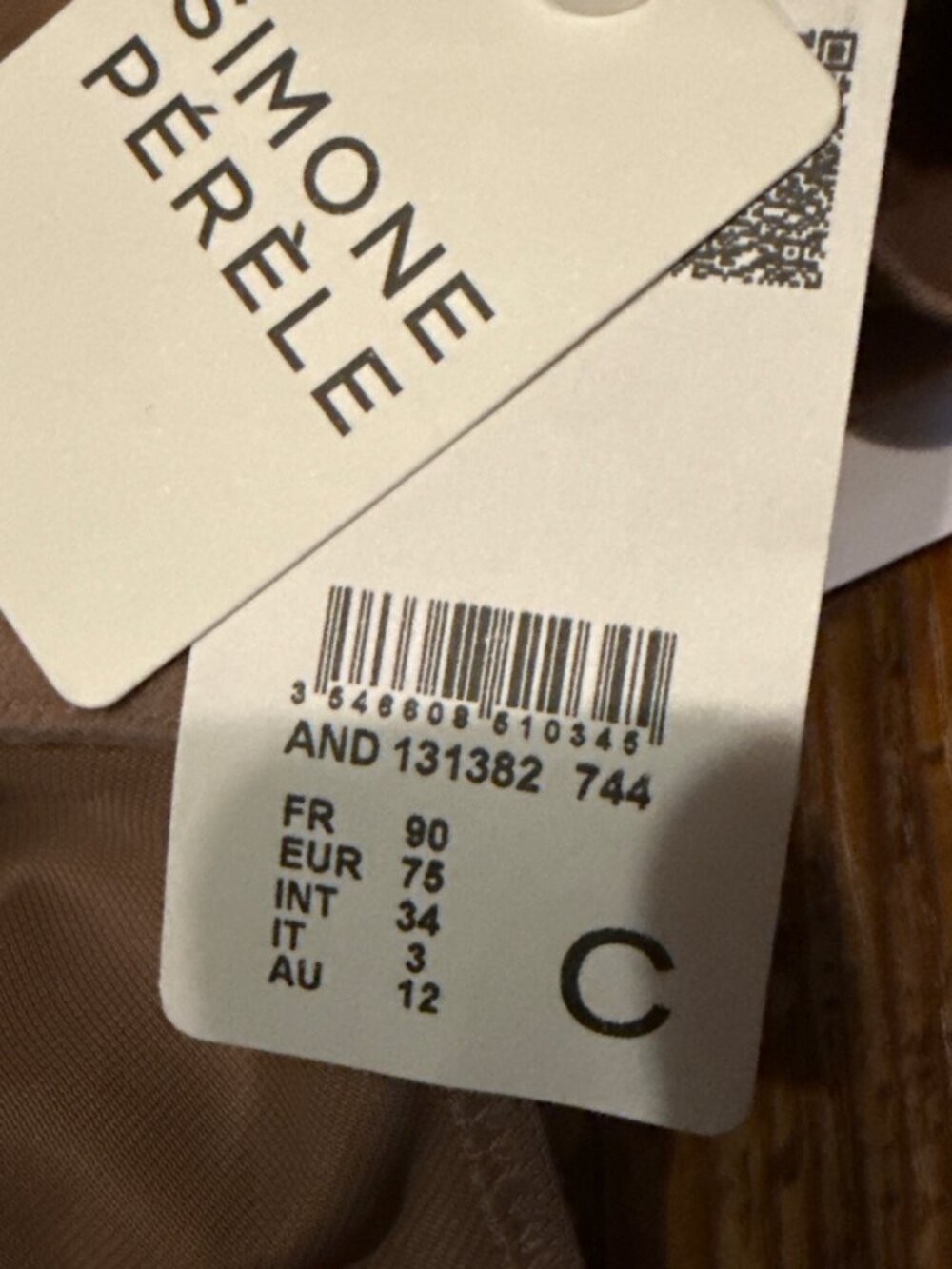 Simone Perele Andora 3D Molded Cup Bra Brown Women's Size 34C New With tag - Picture 3 of 3